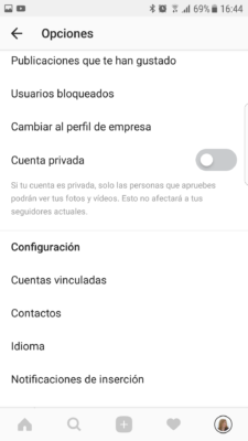 click sobre cuentas vinculadas