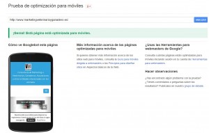 google test para optimización movil
