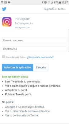 pedir autorización a la cuenta que quieres vincular